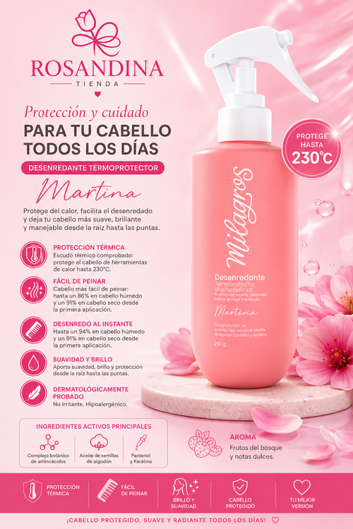 Desenredante Termoprotector Multibeneficios Milagros